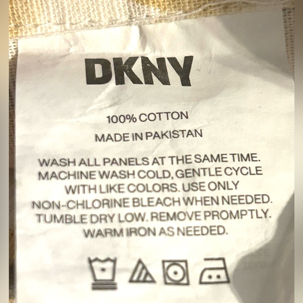 DKNY curtain panels. Set of 2. 84 inches NEW 100% cotton - Picture 6 of 7